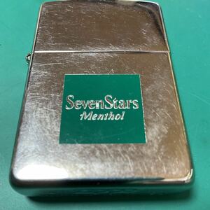 中古　Zippo ジッポー Seven Stars セブンスター メンソール ロゴ オイルライター シルバー