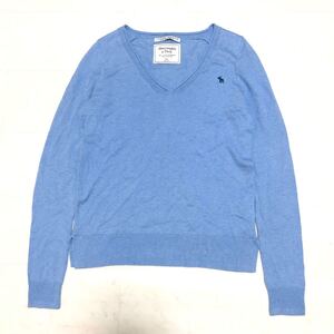 【送料360円】Abercrombie&Fitch アバクロ Vネックセーター カシミヤシルクニット レディース XSサイズ 古着 H-206