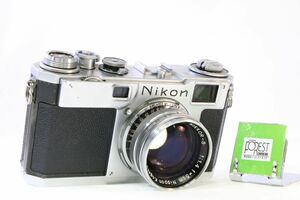 【同梱歓迎】実用■ニコン Nikon S2 後期 ボディ+NIKKOR-S・C 5cm F1.4■1シャッター全速完動■1521