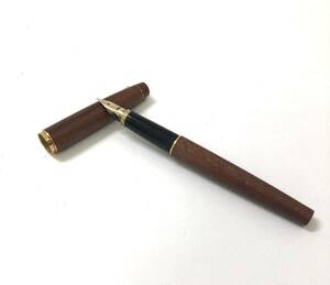 ★ PILOT パイロット 万年筆 14K-585 CUSTOM GRANDEE カスタム グランディ 木製 ペン先 筆記用具 文房具 現状品 T208-62