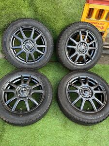 155/65R14 HIFLY スタッドレスタイヤ　アルミホイール4本セット　ピクシスメガ　タント　ウェイク　残り溝8mm