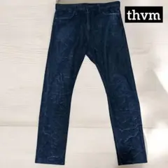 『thvm』ゼム 加工 濃紺 インディゴ ジーンズ デニムパンツ 30