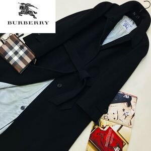 y35 柔らかな高級カシミヤ　参考価格18万●BURBERRY collection●華やかなシルエット〜高級トレンチコート バーバリーコート レディース