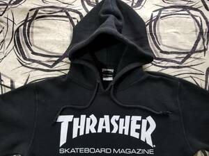 日本製 TOKYO スラッシャー THRASHER MAGAZINE SAN Francisco SKATEBOARD スケートボード プルオーバー フーディー スウェット パーカー S