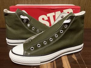 22年製 CONVERSE ALLSTAR J HI CANVAS AS コンバース オールスター スニーカー MADE.IN.JAPAN 日本製 キャンバス KHAKI カーキ 27.0cm