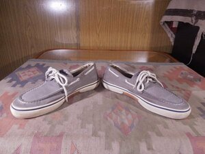 ★●SPERRY●トップサイダー●キャンバスデッキシューズ灰US8M●26cm