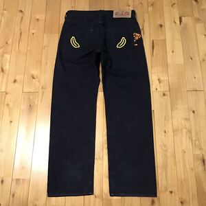 Milo 刺繍 デニム パンツ Mサイズ a bathing ape BAPE Denim Pants マイロ デニム エイプ ベイプ アベイシングエイプ NIGO y6002