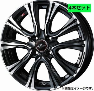 【個人宅発送可能】ウエッズ Weds 17X6.5J +42 4穴 PCD100 PBMC ホイール 4本セット LEONIS VR レオニス・ブイアール (41238)