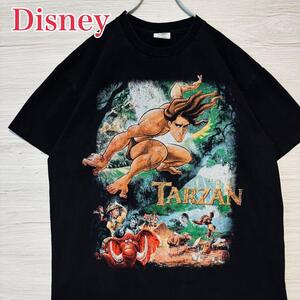 【両面デザイン】Disney ディズニー　TARZAN ターザン　Tシャツ　XLサイズ　ヴィンテージ　海外輸入　90s 希少デザイン　キャラクター