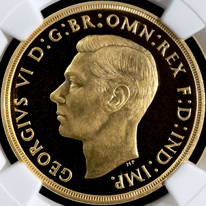 ★ジョージ6世 5ポンド PF63CAMEO★ 1937年 イギリス 5ソブリン金貨（NGC,PCGSアンティークコイン投資）