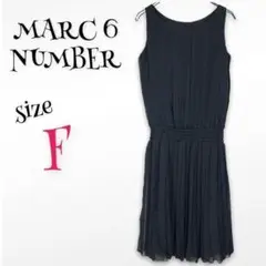 a0354【MARC 6 NUMBER】ノースリーブ ワンピース プリーツ 黒