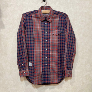 BROOKLYN TAILORS ブルックリンテイラーズ　USA　トーマスメイソン社織り切り替えマルチチェック デザインシャツ　size S