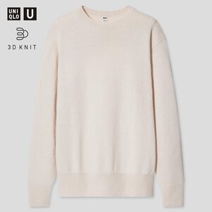 UNIQLO U（ユニクロ ルメール コラボ） 3Dクルーネックセーター NATURAL オンライン限定XXLサイズ 新品タグ付き 即完売商品 レア