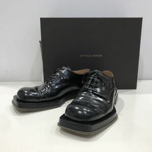 【BOTTEGA VENETA】 ドレスシューズ ボッテガ・ヴェネタ 42 2/1 黒 ブラック レザー ts202408