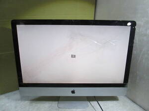 [G3-1/A61129-1]★Apple A1312 iMac (27-inch, Mid 2011)/CPU:不明/HDDなし/メモリ4GB/DVDドライブ/起動時疑問符表示★ジャンク