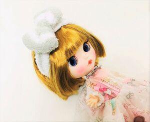 Blythe ブライス ICYドール 1/6ドール 人形 フィギュア カスタムドール ふわふわ リボン ヘアバンド 現品のみ (B210418)