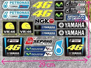 ★アウトレットセール★新品 MotoGP RACING VR46 YAMAHA Petronas 反射 29 x 19.5 cm ステッカー スポンサーロゴ シール デカール シート