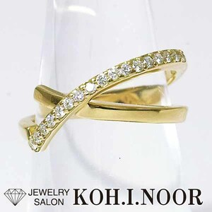 スタージュエリー ダイヤモンド 0.13ct 18金イエローゴールド K18YG リング 4号 ピンキーリング StarJewelry