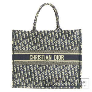 CHRISTIAN DIOR クリスチャンディオール ブックトート ラージ トートバッグ キャンバス レディース 中古