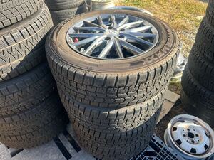 205/60R16 92Q ダンロップ WINTER MAXX WM02 社外品ホイール AME 16インチ 16x6.5J +48 114.3/5H スタッドレス 中古4本 2019年製