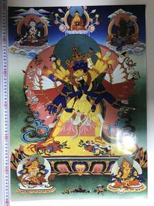 チベット仏教 曼荼羅　仏画　大判ポスター 593×417mm A2サイズ10542