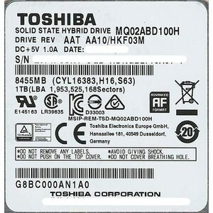 TOSHIBA(東芝) ノート用HDD 2.5inch MQ02ABD100H 1TB [管理:2000000339]
