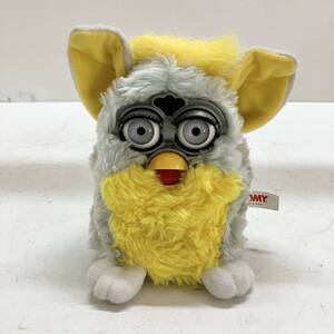 ◆ 【ジャンク品】 TOMY トミー Furby ファービー おしゃべり天才ペット バーチャル おもちゃ イエロー グレー 90s 当時物 現状品 0.9kg