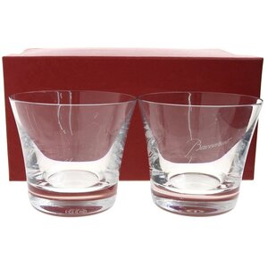 ■ 1円 ～ 正規 中古 美品 ■ Baccarat バカラ ■ アルファ タンブラー ペア ■ 2104391 クリスタル ガラス ロック グラス 2客 セット 高級