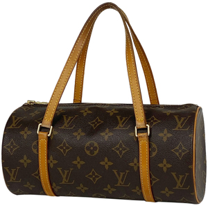 ルイ・ヴィトン Louis Vuitton パピヨン 26 バレルバッグ 筒型 旧型 ハンドバッグ モノグラム ブラウン M51386 レディース 【中古】