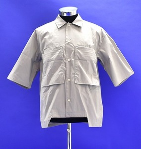 PORTVEL (ポートヴェル) S/S SHIRT 半袖シャツ ワイド ワークシャツ GREY 3 NULABEL（ニューレーベル）日本製 ポケット