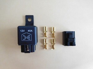 ☆☆端子付のお得なセット☆☆ 12V 40A 4P 4極リレー