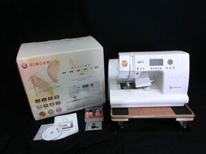 1000円スタート ミシン SINGER PREMIO STYLIST III 型式 7300 シンガー ハンドクラフト 手工芸 通電確認済み ケース 箱付 12 ミD1031