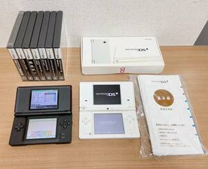 【任天堂 ニンテンドー DSi DS Lite 本体2個セット☆ ゲームソフト7個まとめて】ホワイト/レッド/ドラゴンクエスト A66-023