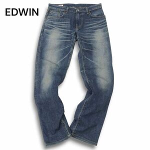 EDWIN エドウィン E503R USED加工★ ストレッチ レギュラー ストレート デニム パンツ ジーンズ Sz.29　メンズ　日本製　C4B04182_9#R