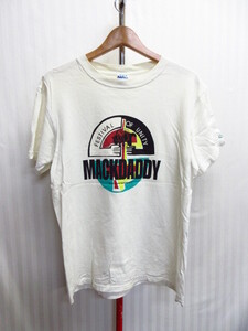 MACKDADDY　マックダディー　Tシャツ　メンズM　半袖シャツ　半袖カットソー　白Tシャツ　白シャツ　ビッグロゴTシャツ　06251