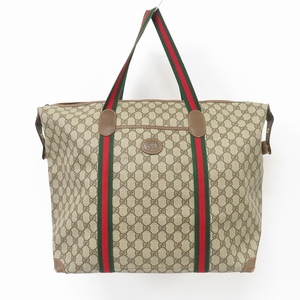 #axb グッチ GUCCI ボストンバッグ 旅行カバン 茶系 GG シェリーライン ユニセックス [824640]