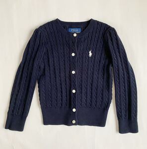 POLO RALPH LAUREN CHILDRENSWEAR ミニケーブルコットンカーディガン3T 100cm 女の子お上品スタイル 発表会 ラルフローレンカーディガン