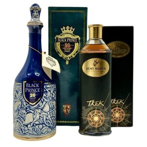 仙10【未開栓/2本】BLACK PRINCE 20年 ブラックプリンス ウイスキー 700ml 40％ / REMY MARTIN TREK レミーマルタン ブランデー 350ml 40％