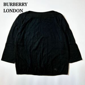 BURBERRY LONDON バーバリー ニット ロゴ ブラック 黒 15号 レディース C102408-90