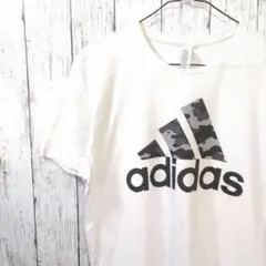 adidas アディダス 古着 Tシャツ S ホワイト 白 フロントロゴ