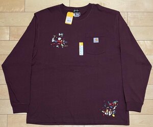 保管品 Carhartt カーハート × PENTHOUSE CASINO 胸ポケット 長袖 Tシャツ ロンT