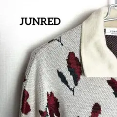 【匿名配送】JUNRED ジュンレッド クラシック フラワー ルーズ カーデ