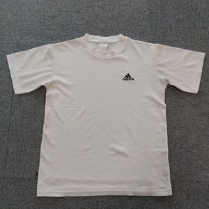 ◎ アディダス CLIMALITE 半袖シャツ 白無地 Tシャツ 160サイズ ADIDAS ◎ 中学部活USED