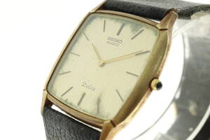 LVSP7-2-56 7T024-16 SEIKO セイコー 腕時計 9520-5050 Dolce ドルチェ 14K スクエア クォーツ 約20g メンズ ゴールド ジャンク