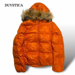 DUVETICA デュベティカ ダウンジャケット オレンジ ファー付き42 L レディース