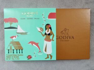 GODIVA ゴディバ グアム サイパン パラオ 空き箱 チョコ 収納 小物 アクセサリー 入れ物 宝箱 box プレゼント 匿名480円〜 定形外390円