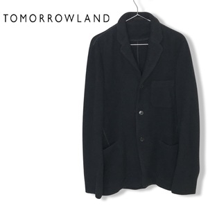 美品★トゥモローランドコレクション TOMORROWLAND★メンズ 3B ウール テーラード ジャケット 黒 ブラック size 48 管:C:04