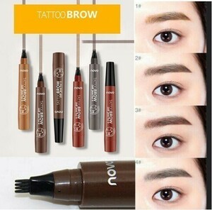 落ちない立体3D眉 TATTOO BROW 眉ティント タトゥー眉毛ペン リキッドアイブロウ ナチュラル 自然に着色 消えない長時間