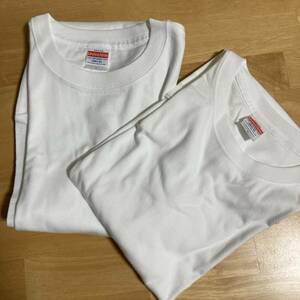 ■新品■ユナイテッドアスレ5.6オンス ハイクオリティー Tシャツ 2枚セット ホワイト Lサイズ 500101 001 UnitedAthle 無地Tシャツ 白T