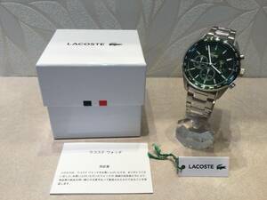 【新品】LACOSTE ラコステ メンズ腕時計 クロノグラフ LC.183.1.27.3402 グリーン☆未使用